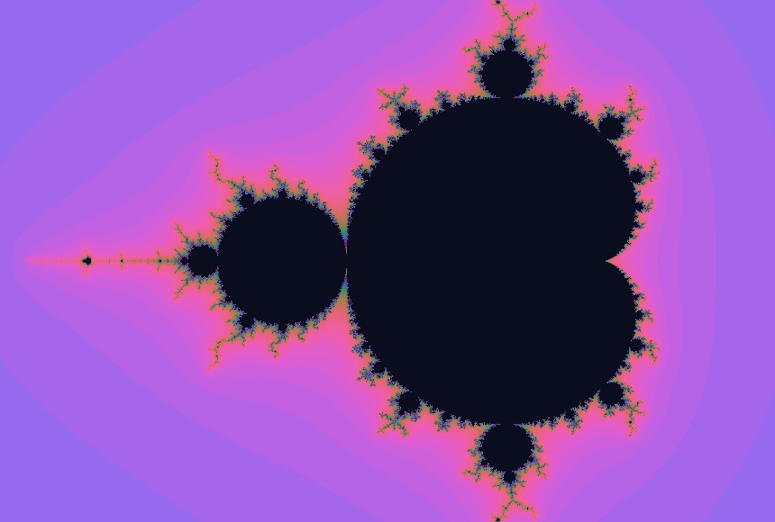 Original sample rendering of a colorful Mandelbrot fractal